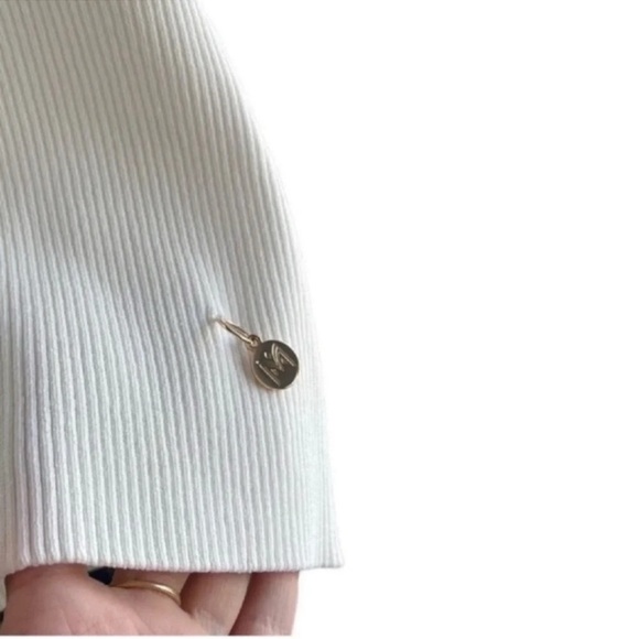 MILLY White Knitted Halter Neck Open Back Sleeveless Top Size Large - Picture 9 of 15